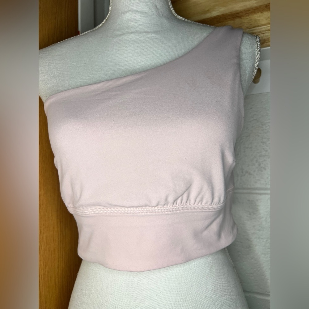 Lululemon Align Asymmetrical Bra C/D Cup color flush pink size 12